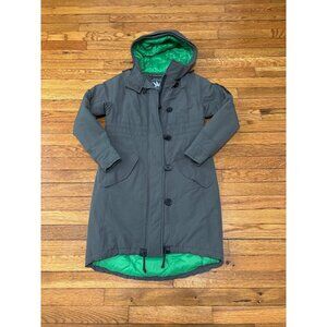 I. Spiewak and Sons Field Jacket Womens Medium Gray Parka Hooded Insulated Zip